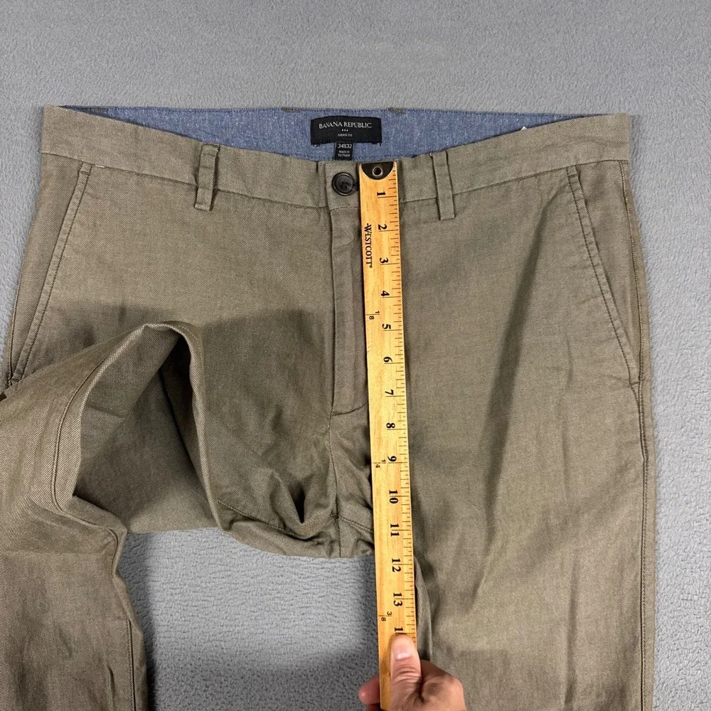 Banana Republic Pants Mens 34x32 Brown Aiden Fit Slim Straight Cotton Chino